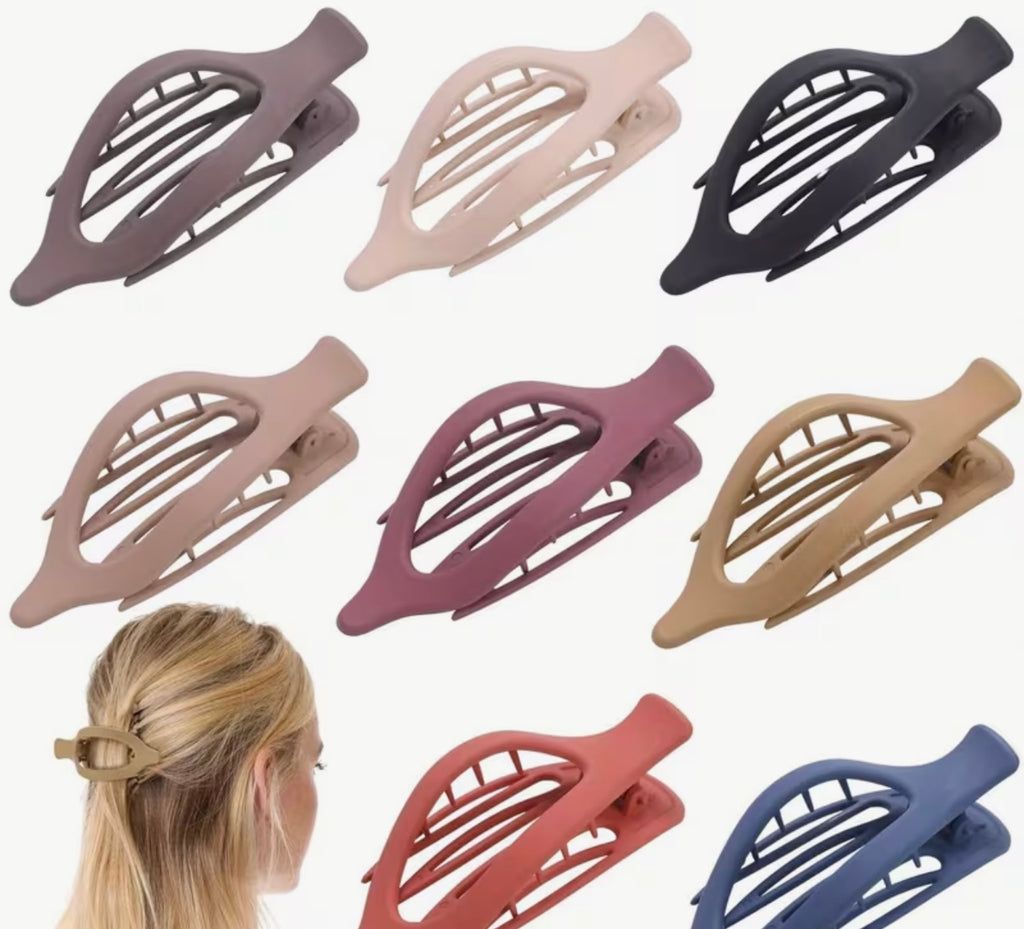 Flat Side Hair Clip - Cream
