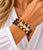 Three Row Bracelet - Black Red