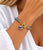 Stretch Bracelet - Gold/Grey Pearl