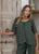 Scollatura Linen Top - Juniper