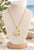Metal Dried Flower Necklace - Gold/Daisy