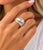 High Polished Textured Ring/Shiny Silver