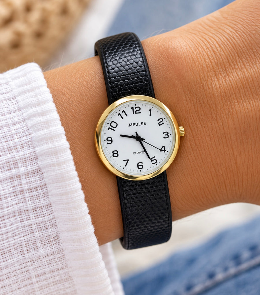 Slap Watch - Gold/Lizard Black