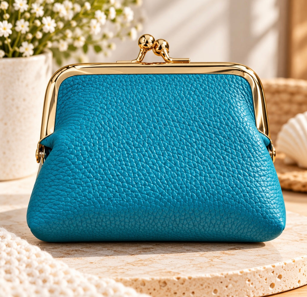 Kiss Lock Purse - Teal