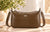 Small Crossbody Vegan Leather Bag - Khaki