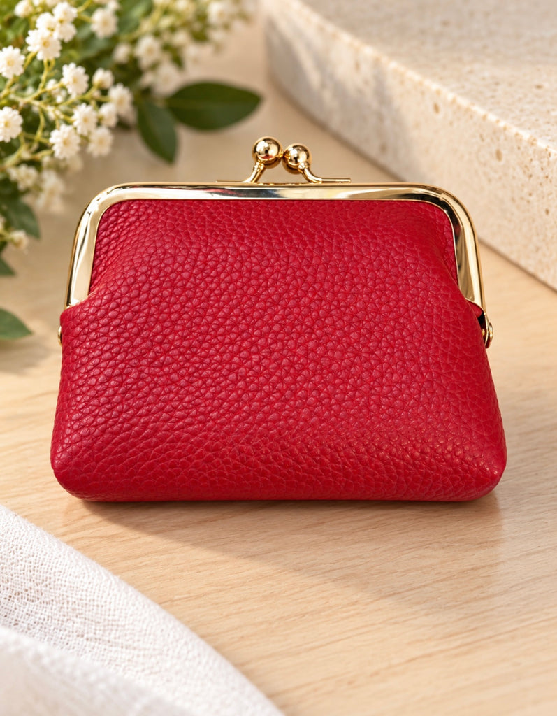 Kiss Lock Purse - Red