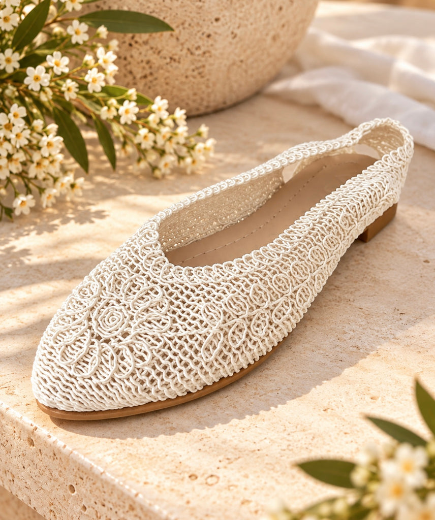 Adile Sling Back Shoe - White