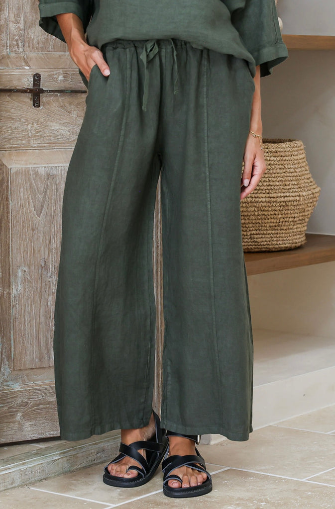 Acqua Linen Pant - Juniper