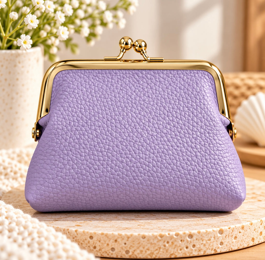 Kiss Lock Purse - Lilac
