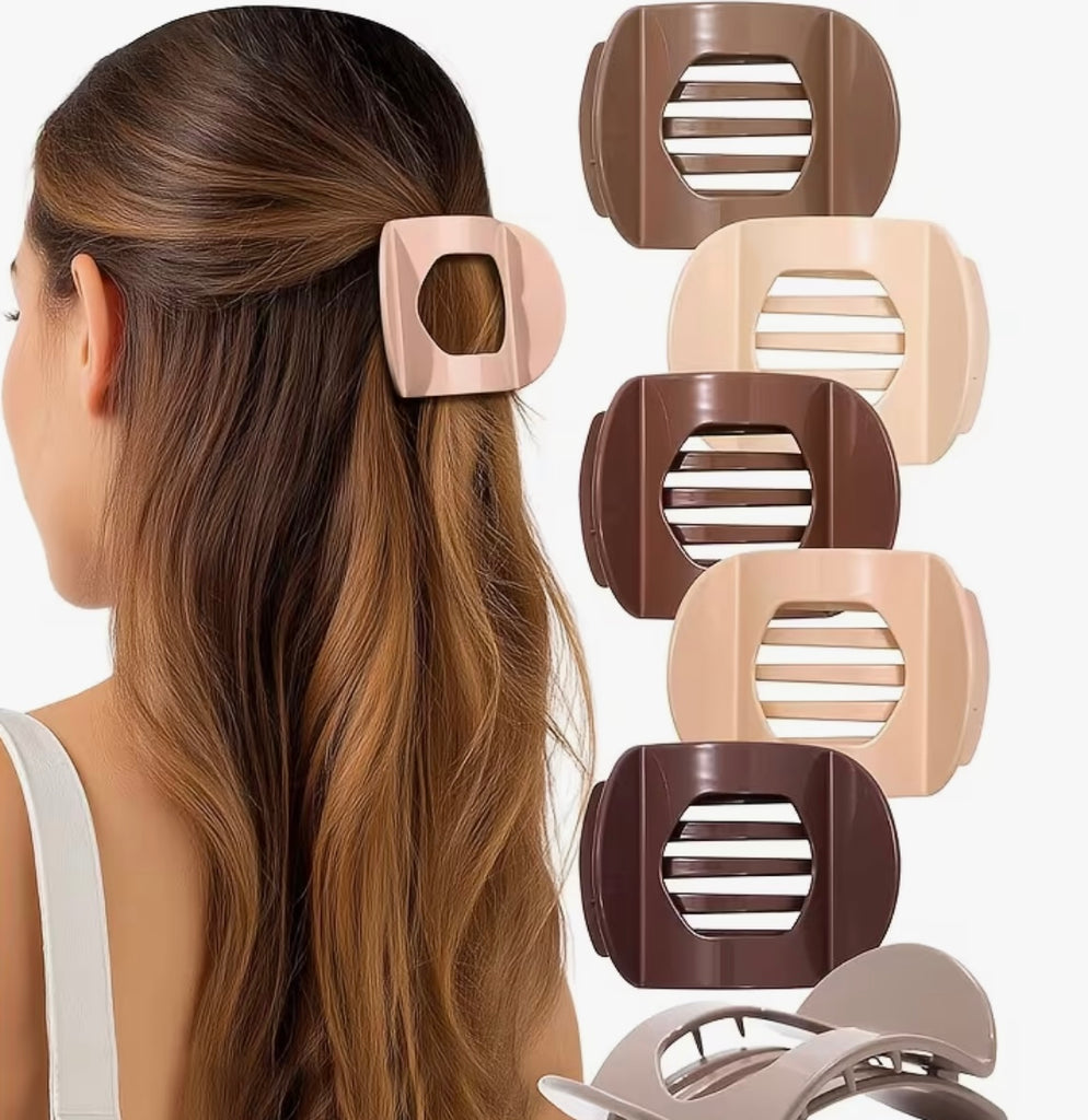 Flat Style Flat Hair Clip - Cream