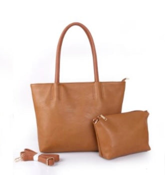 Contrast Handbag - Brown