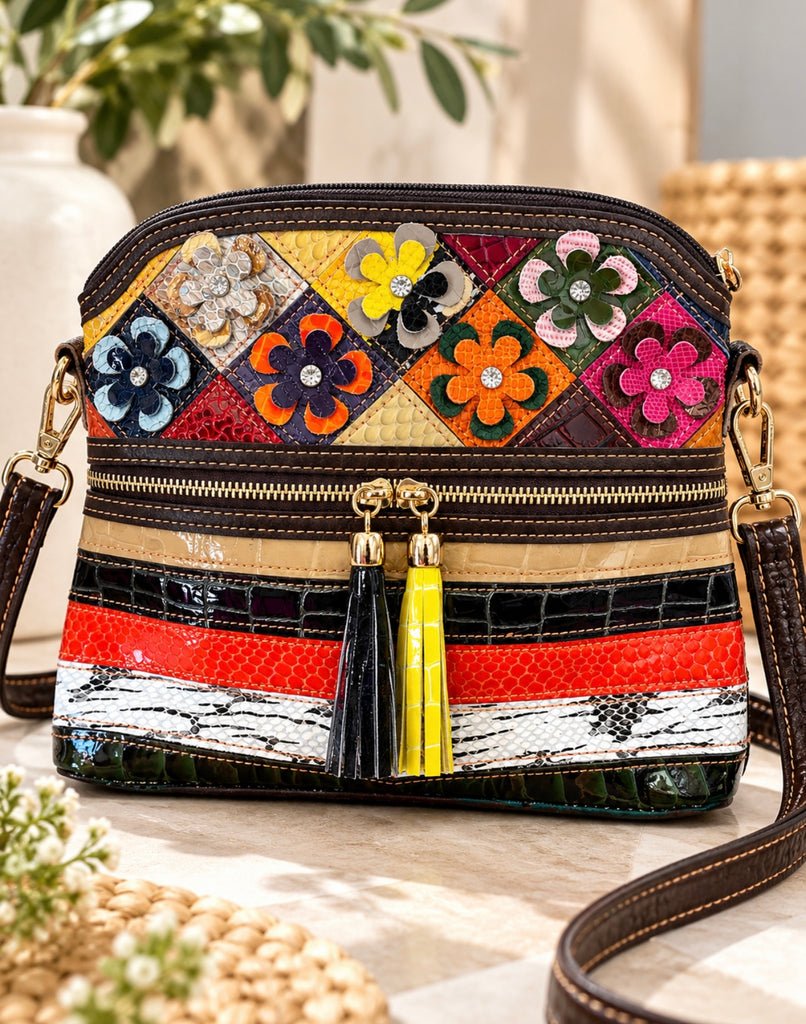 Leather Patch Handbag
