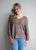 Cotton V Neck Knit - Taupe
