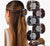 Flat Style Flat Hair Clip - Wine Leopard