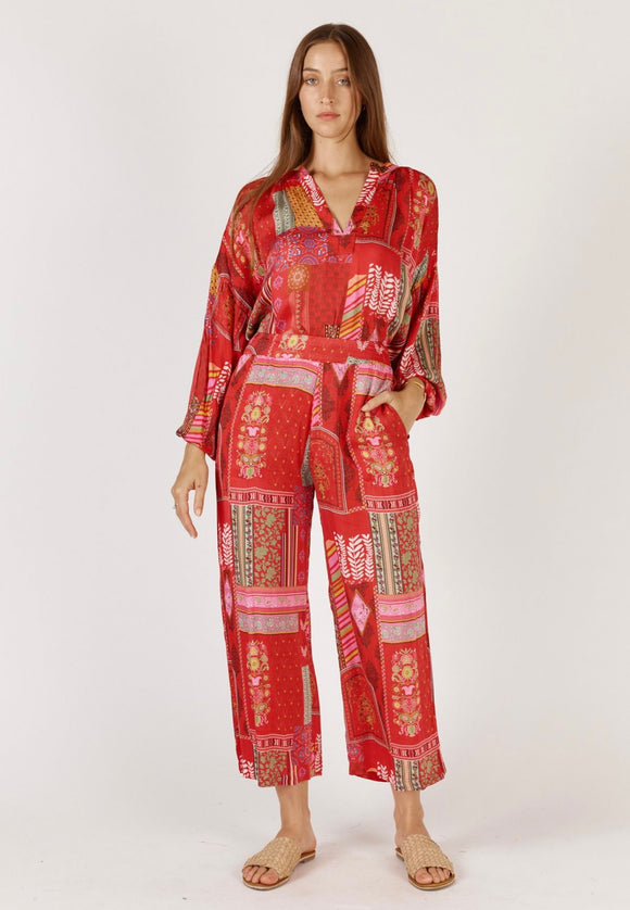Khari Pant By Rubyyaya -Red