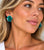Zsiska Rock Candy Clip-On Earrings - Teal Facet