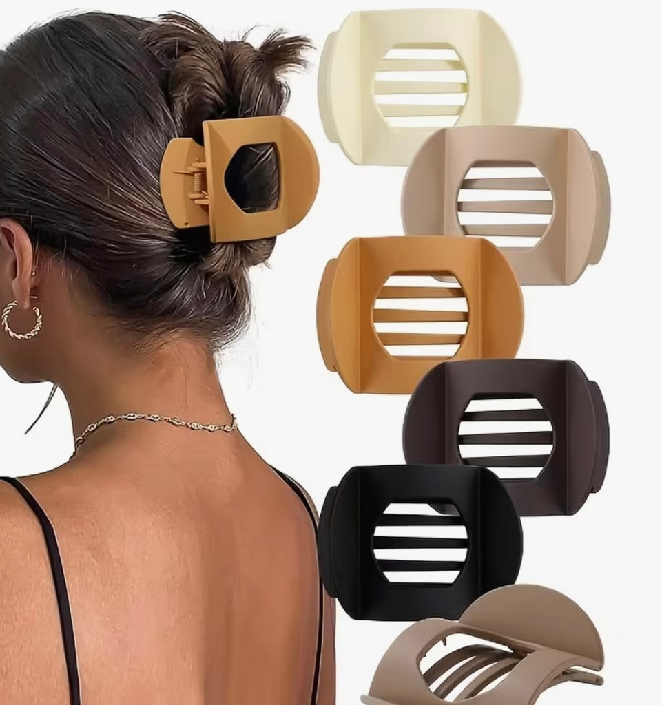 Flat Style Flat Hair Clip - Cream