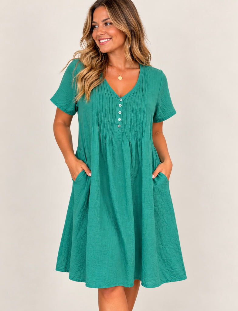Murano  Dress By Renoma - Lagoon