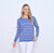 Round Neck Stripe Knit Top - Denim