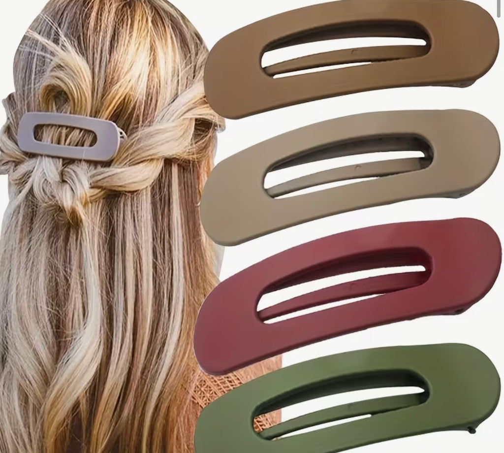 Flat Matte Hair Claw - Mocha