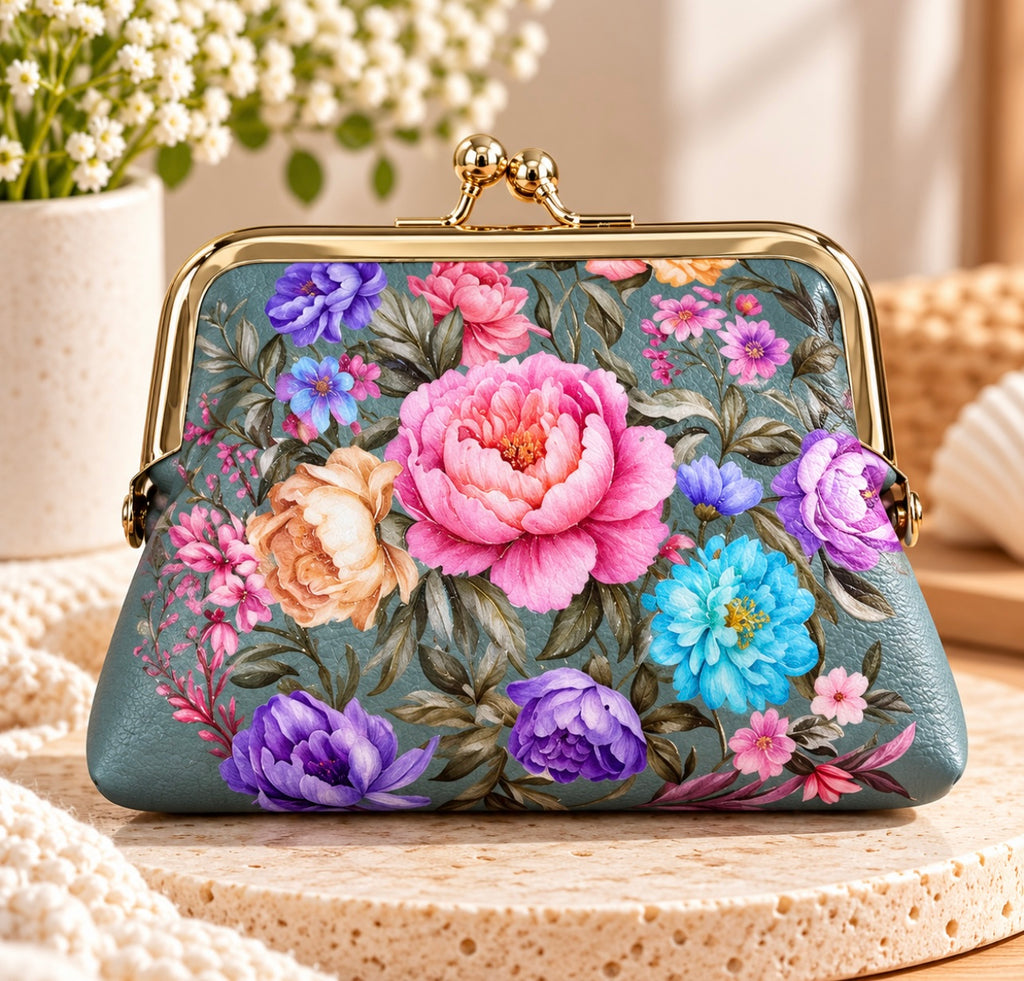 Kiss Lock Purse - Print