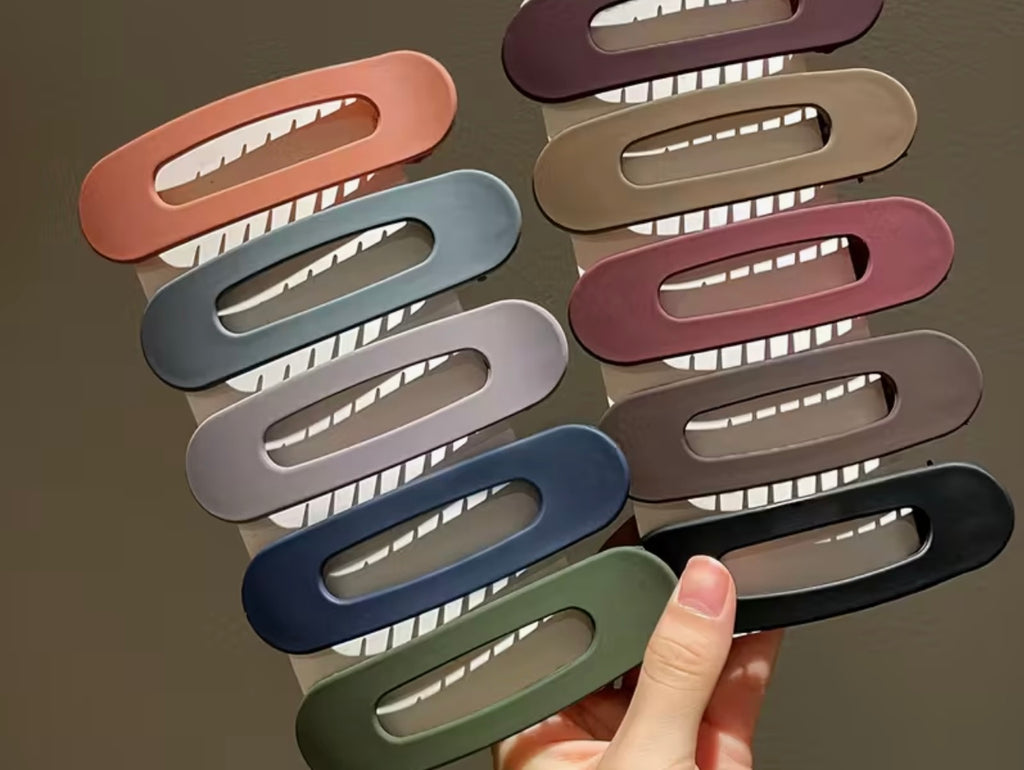 Flat Matte Hair Claw - Plum
