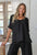 Scollatura Linen Top - Black