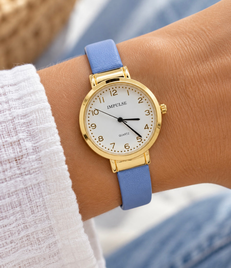 Bangle Watch - Gold/Blue