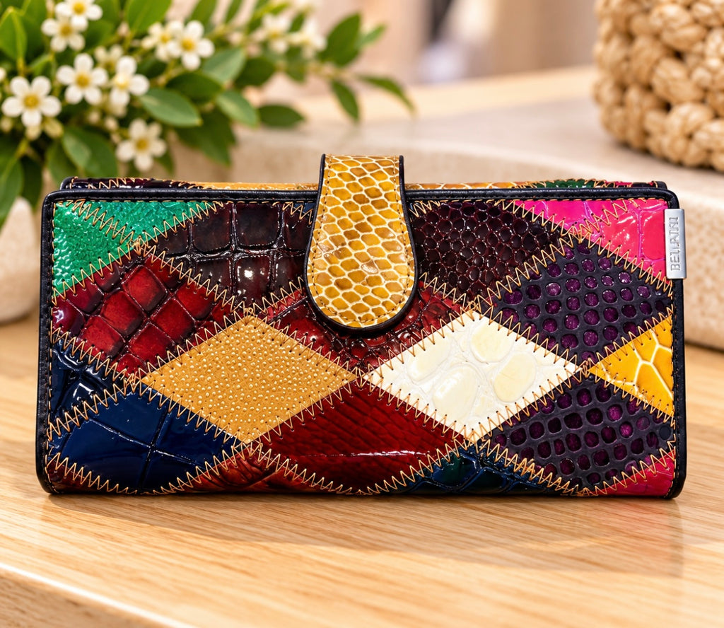 Large Leather Patch Wallet