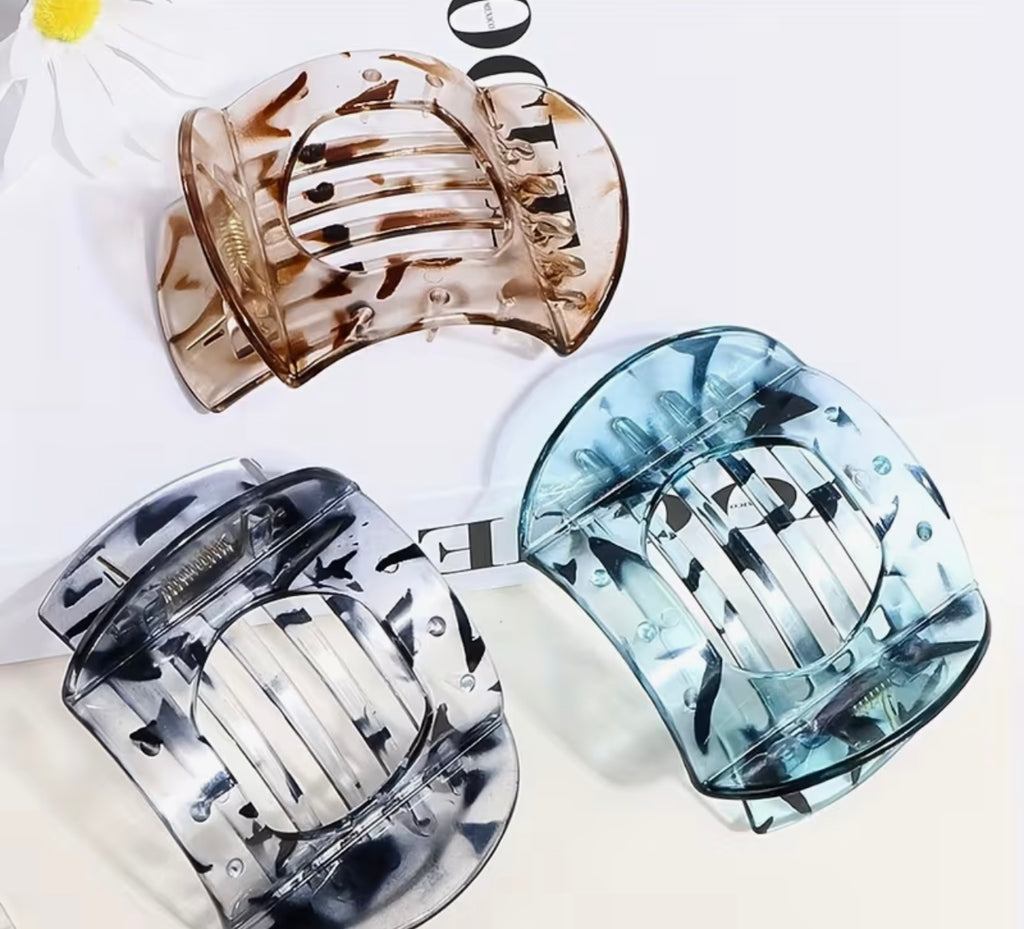 Flat Style Flat Hair Clip - Brown