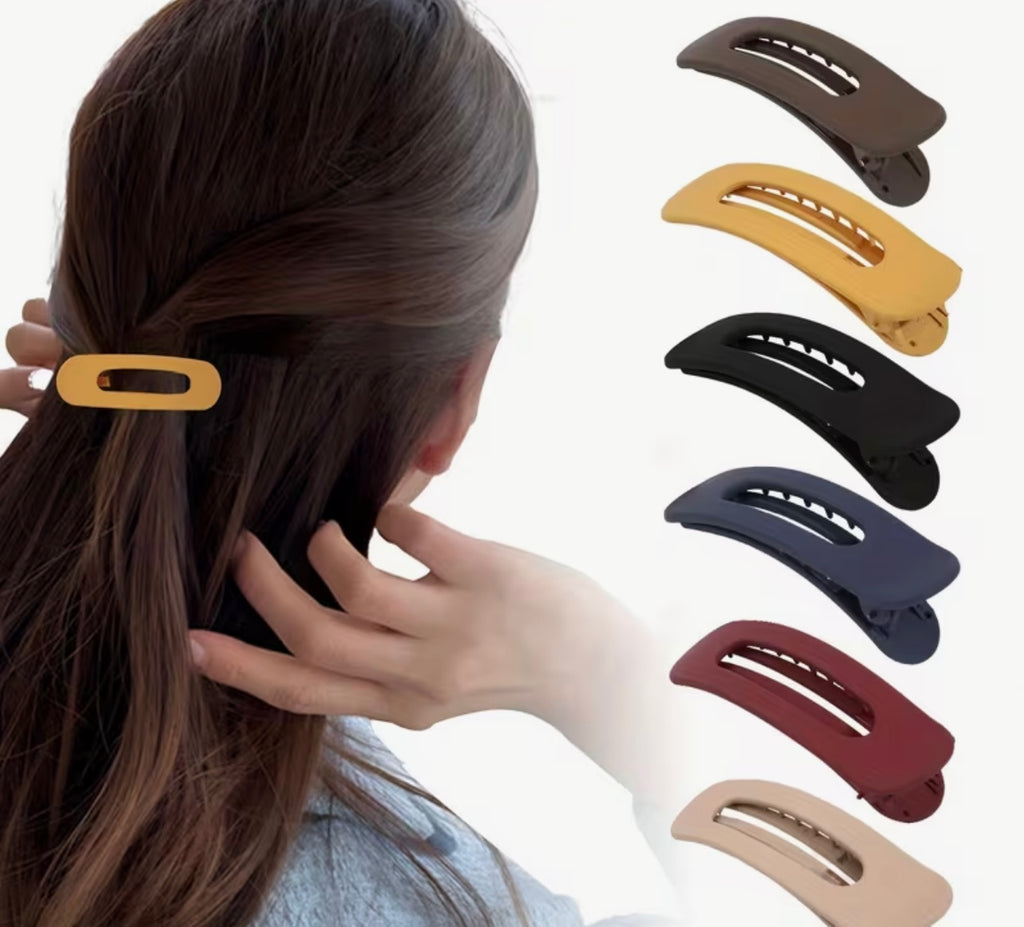 Flat Matte Hair Claw - Cherry