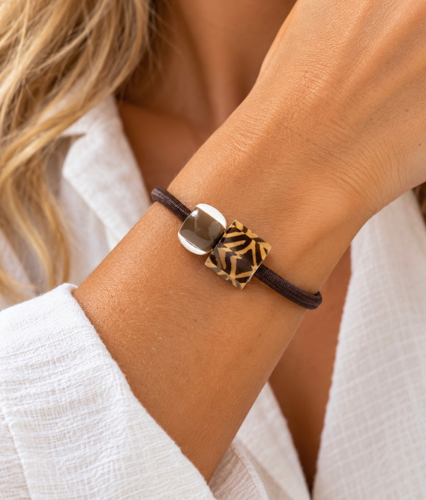 Zsiska Bliss Bracelet – Brown Zebra