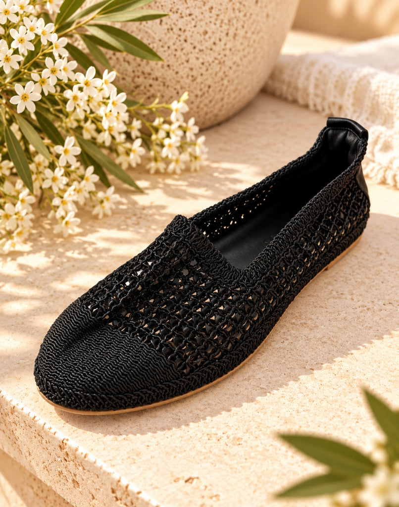 Ankara Sparkle Shoe - Black
