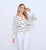 Stripe Cotton Cardigan - White
