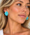 Zsiska Pedra Clip-On Earrings - Teal Lustre