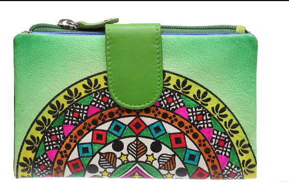 Vivid Leather Wallet - Green