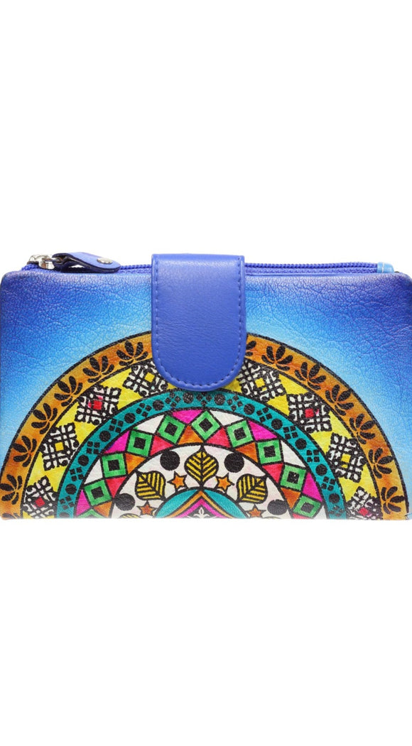Vivid Leather Wallet - Blue