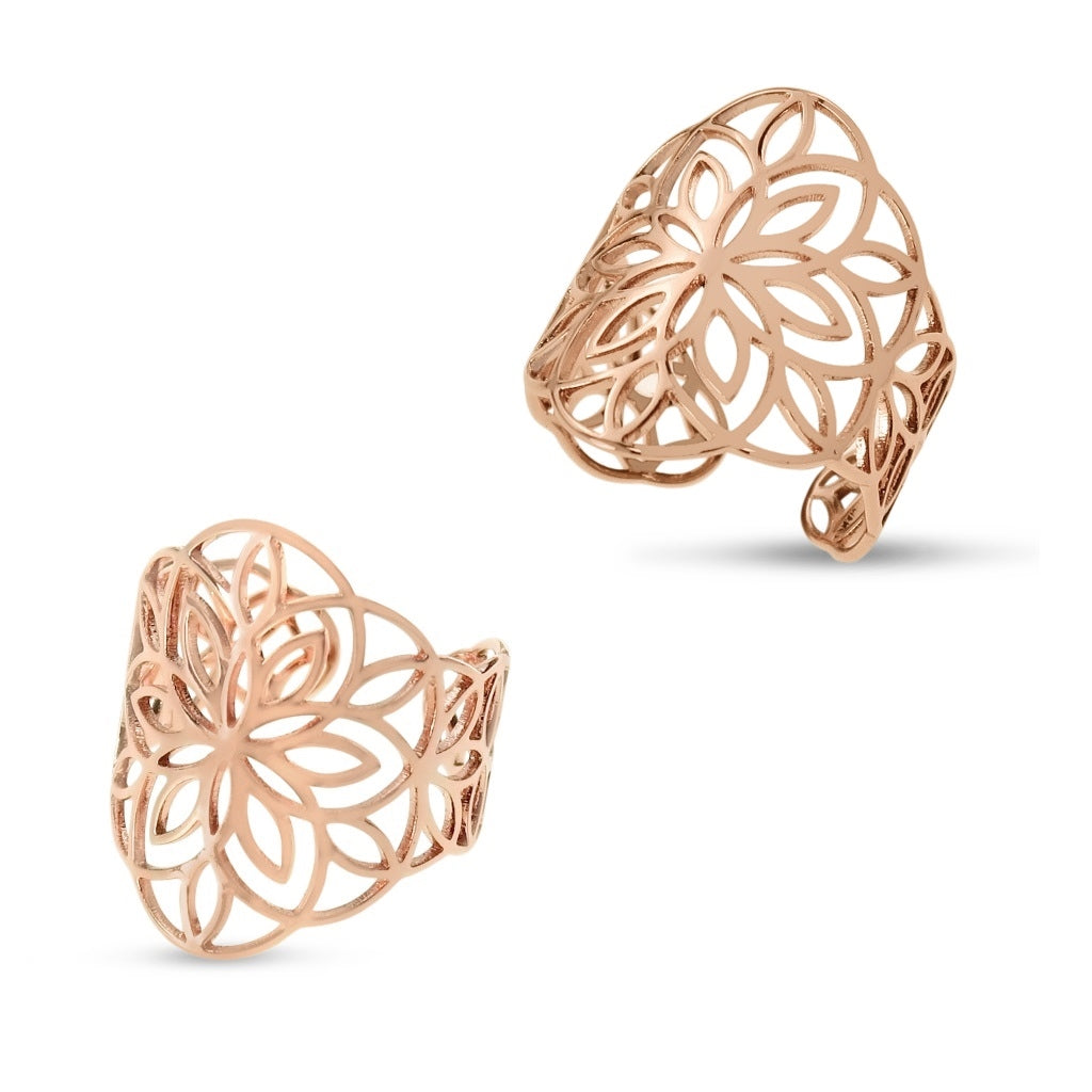 Metal Open Cut Ring/Open Shank - Rose Gold