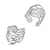 Metal Open Cut Ring/Open Shank - Rhodium