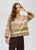 Crop Stripe Jumper By LD&Co - Walnut