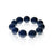 Stretch Bracelet - Rhodium/Navy Enamel