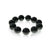 Stretch Bracelet - Rhodium/Black Enamel