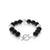 Strtetch Fob Bracelet - Rhodium/Black
