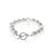 Stretch Fob Bracelet - Rhodium/White Enamel