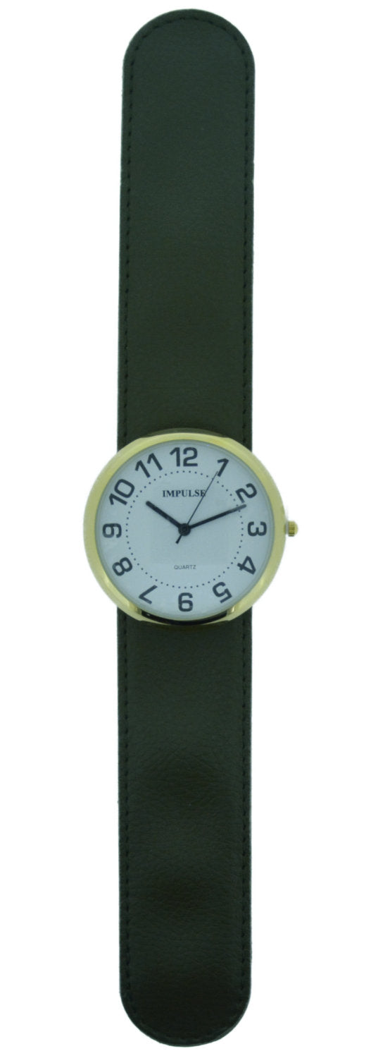 Large Slap Watch - Yellow Gold / Khaki