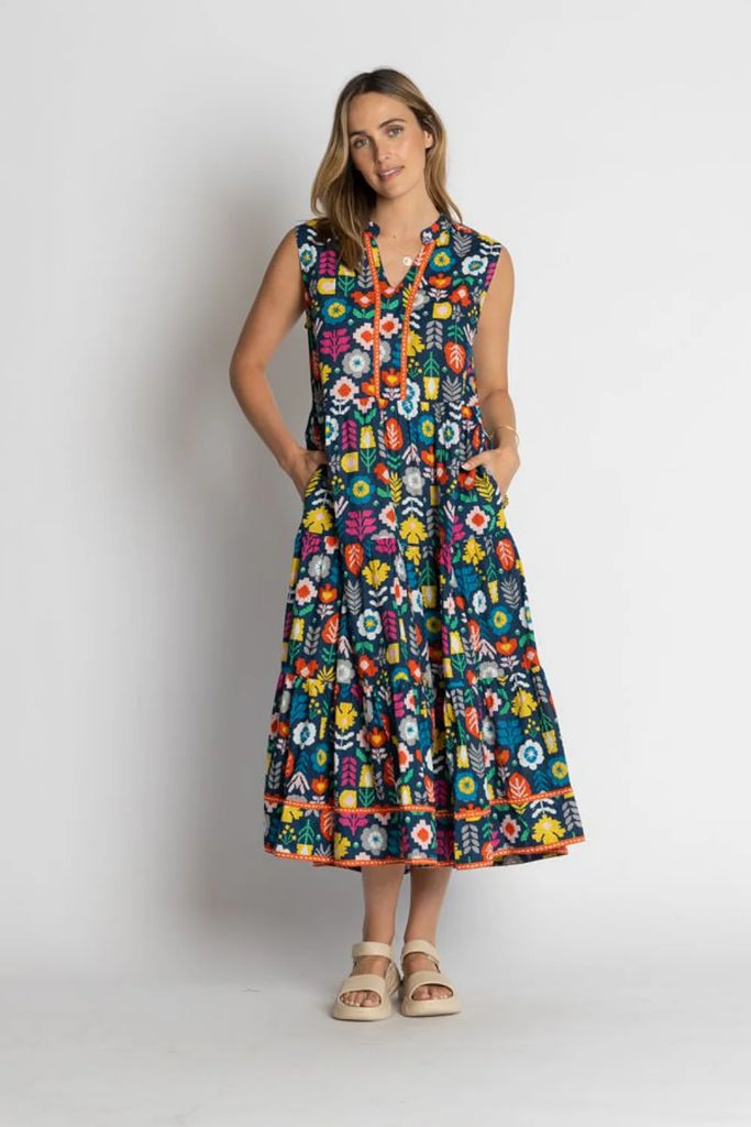 Kalina Midi Dress By LulaLife - Navy