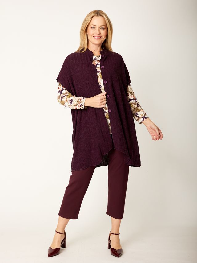 Core Knit Poncho By Cordelia St - Shiraz