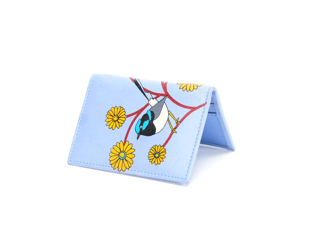 Hand Painted and Hand Crafted Card Leather Holder