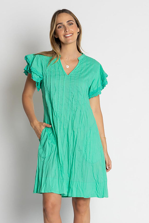 Celeste Ruffle Dress By LulaLife - Sea