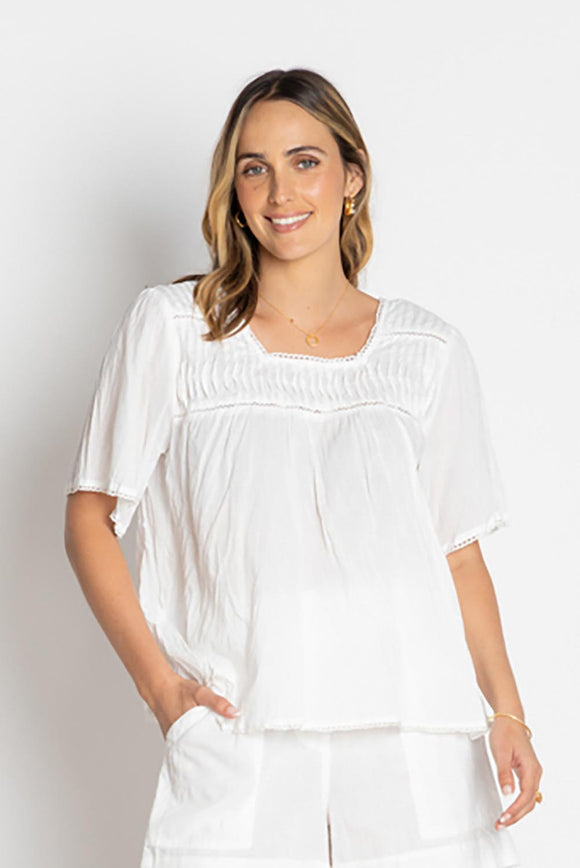 Celeste Cropped Top By LulaLife - White